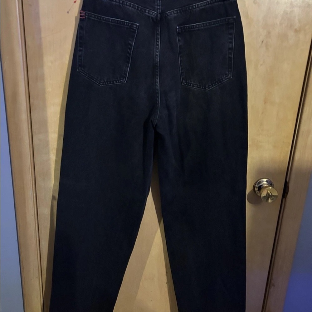 BDG Urban Outfitters Black High Rise Baggy Ripped Wide Leg Jeans Pre-Owned Sz.28 - Picture 5 of 8